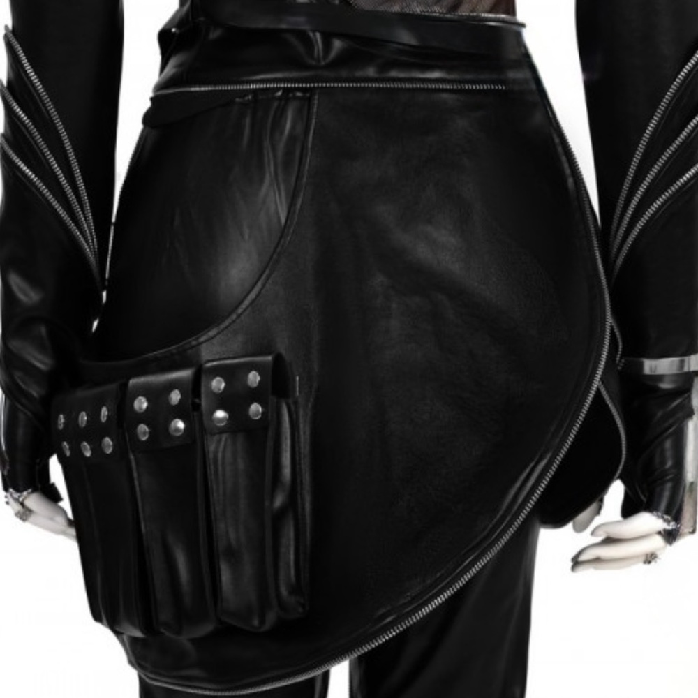 Kpop Demon Hunters - Rumi Women Black Battle Suit Costume Full Set With Wig - Picture 7 of 16